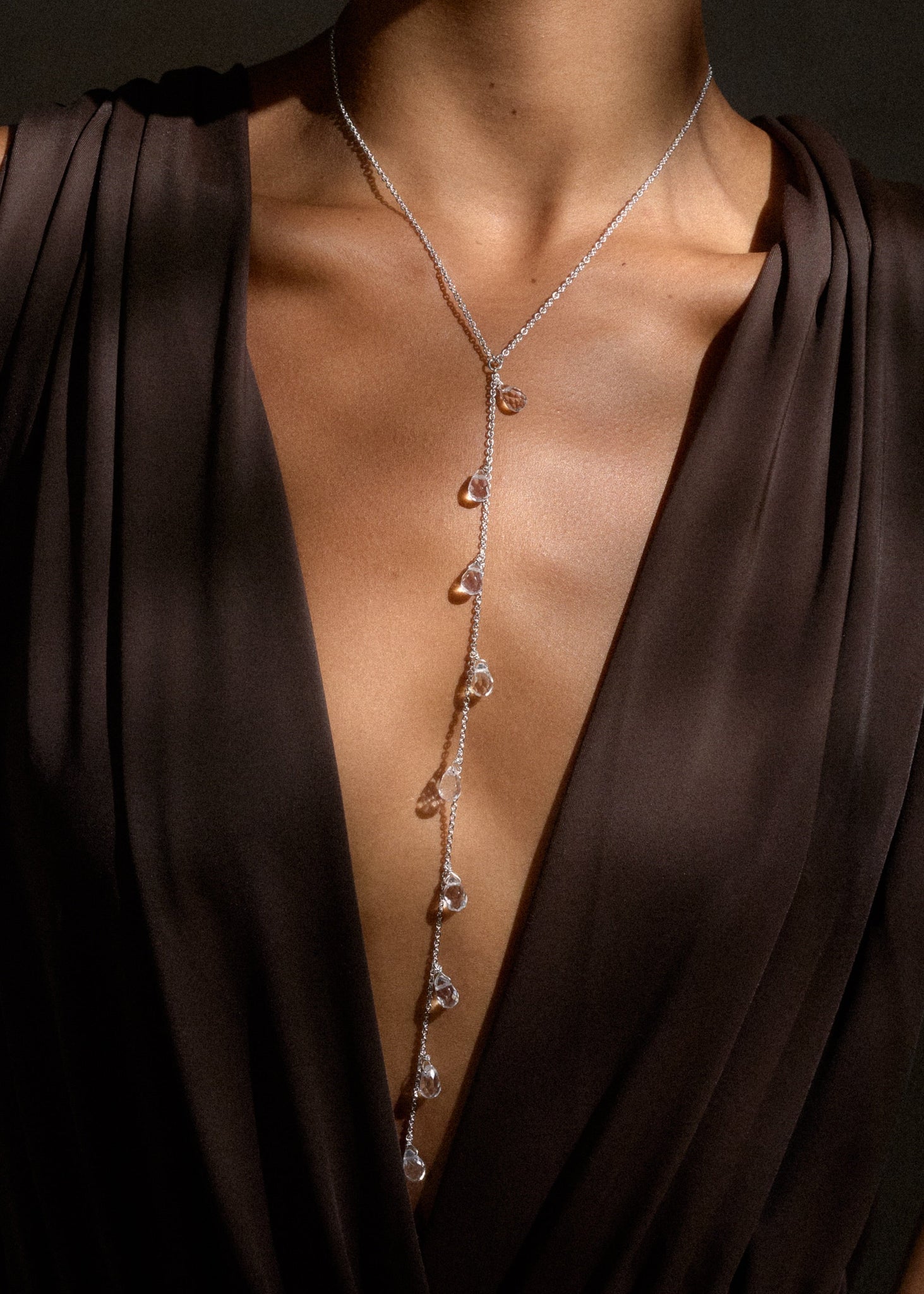 Droplet Body Chain / silver