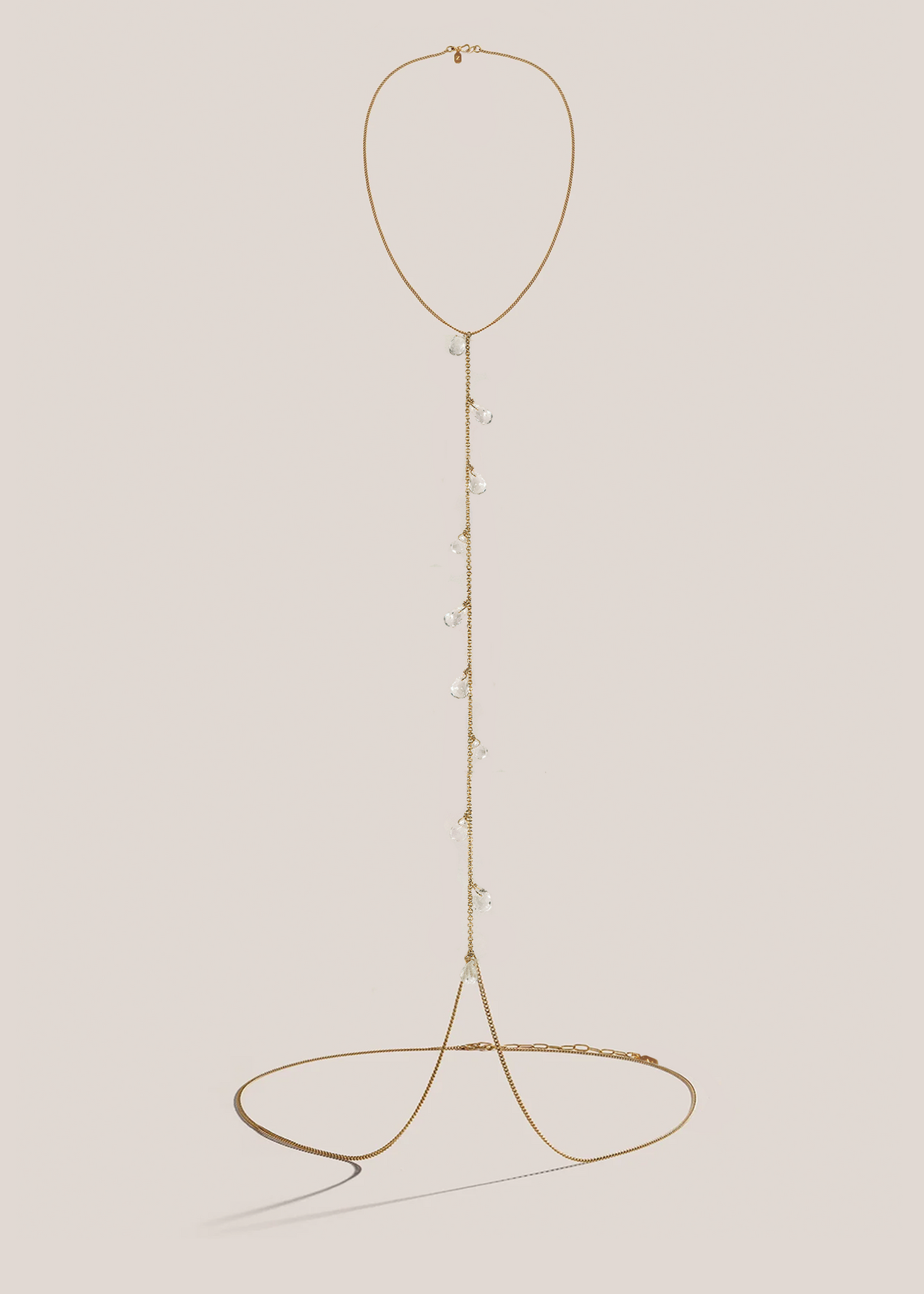 Droplet Body Chain / gold