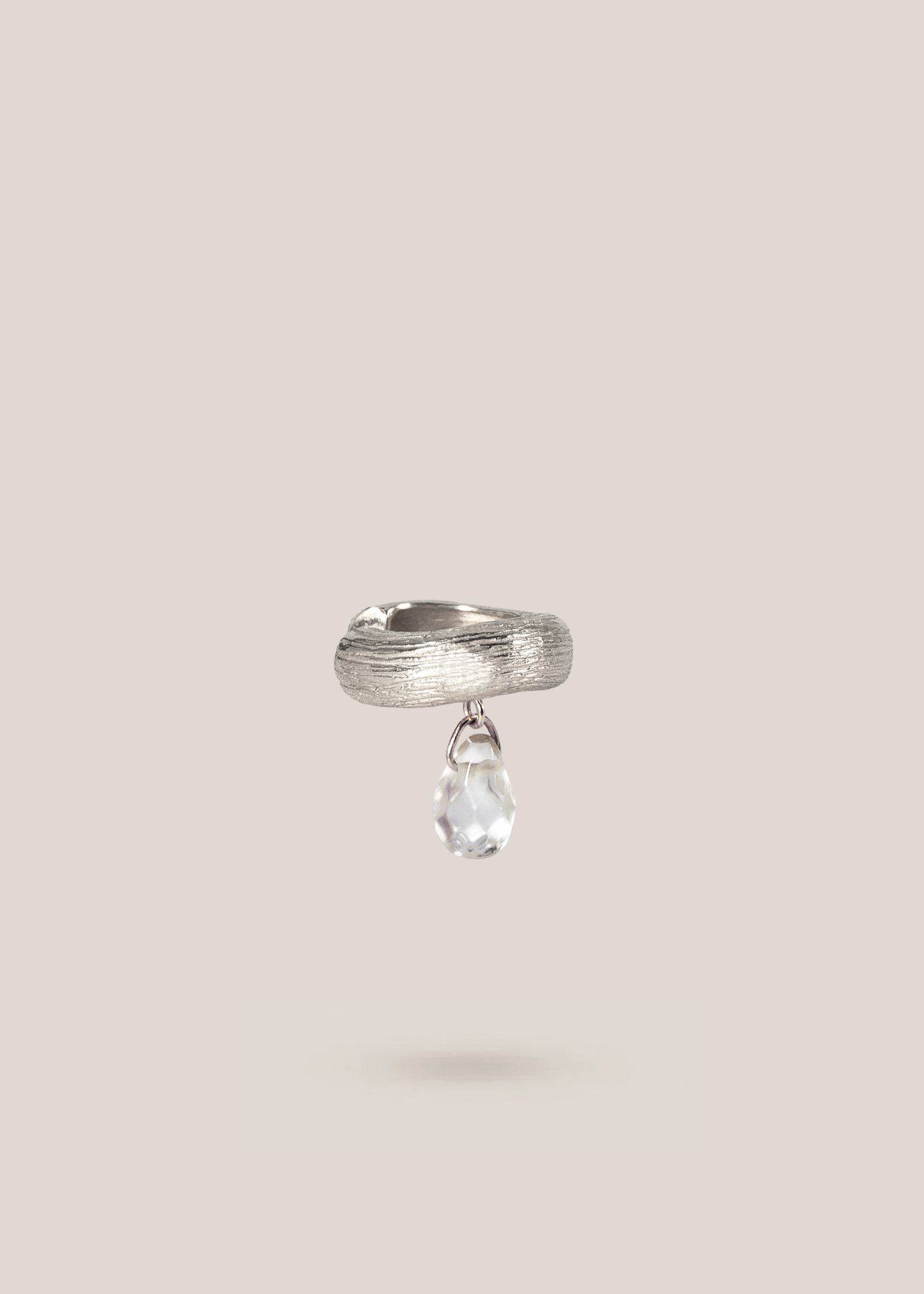 Droplet Ear Cuff / silver