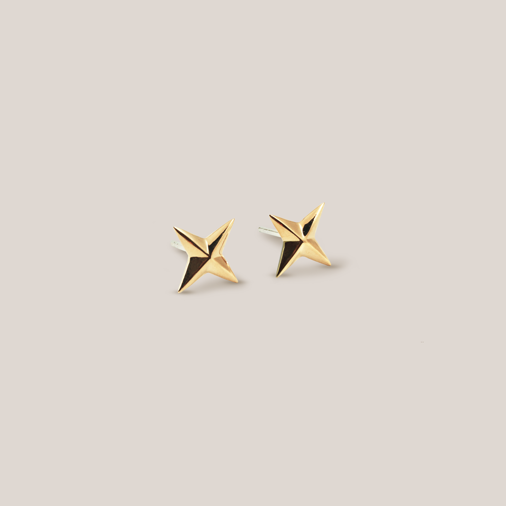 Indigo Studs / gold