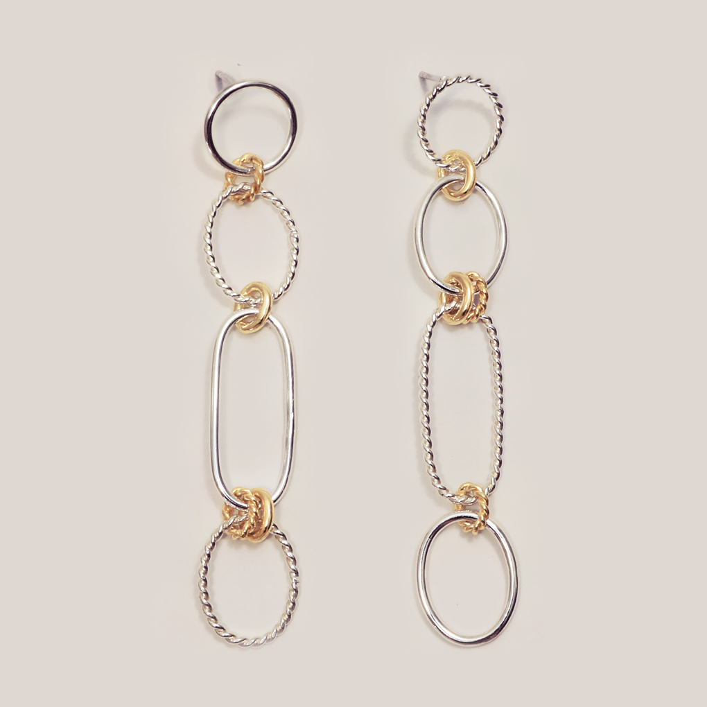 Connected Earrings / silver