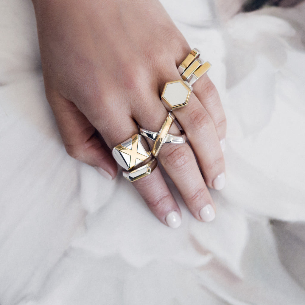Iza Jewelry Rings Assorted Mixed Metal Silver Gold
