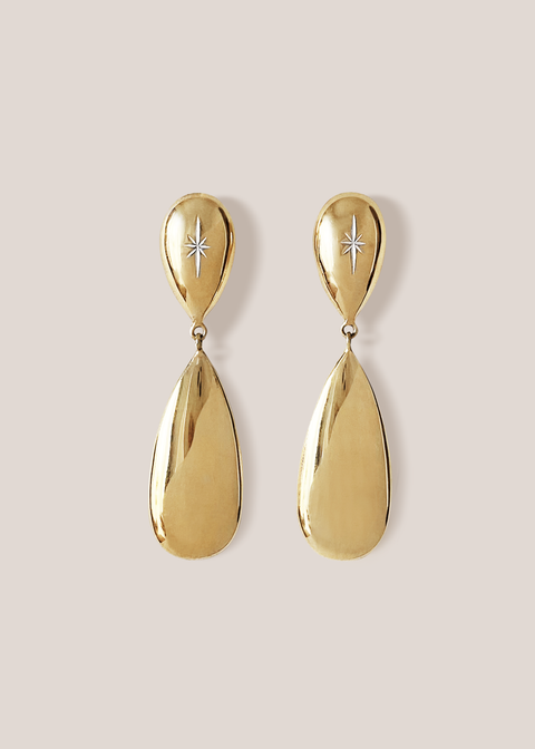 [Golden dew] 韓国☆18K Gold☆Reflection3 Earrings REFLECT Earrings in 18kt gold