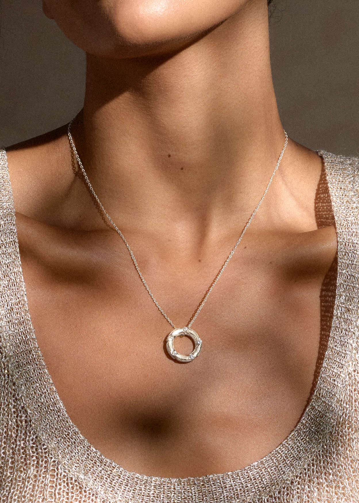 Demi Halo Necklace / silver