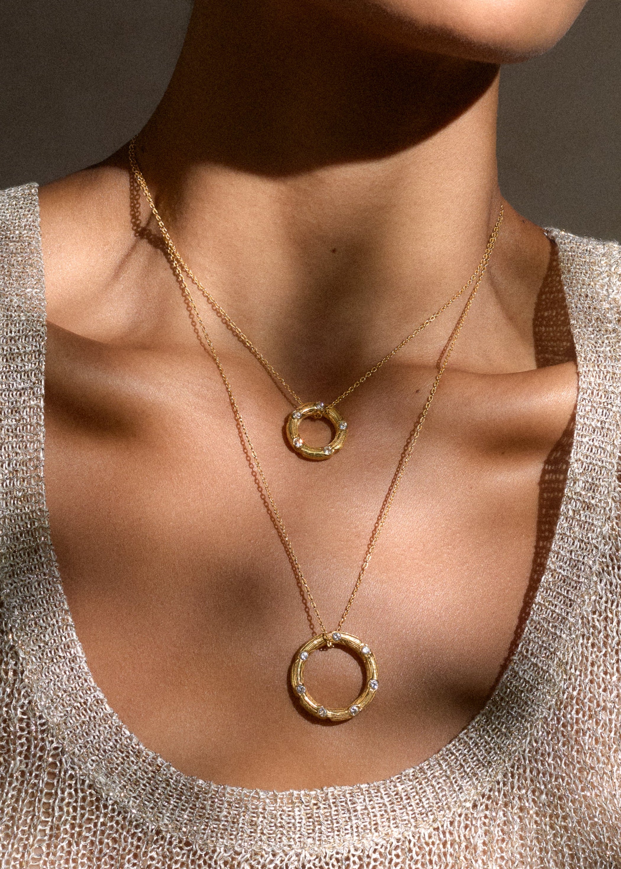 Demi Halo Necklace / gold