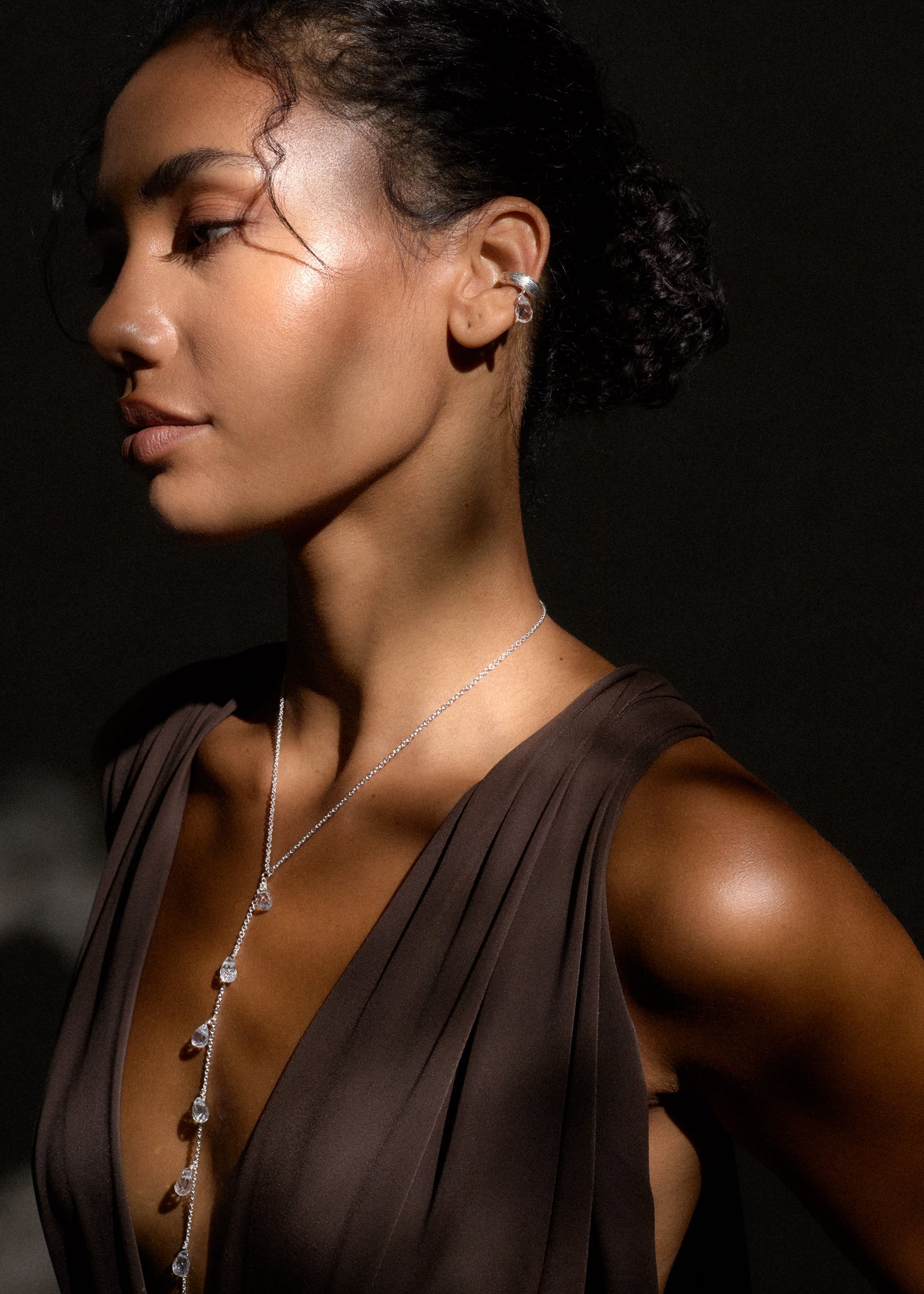 Droplet Body Chain / silver