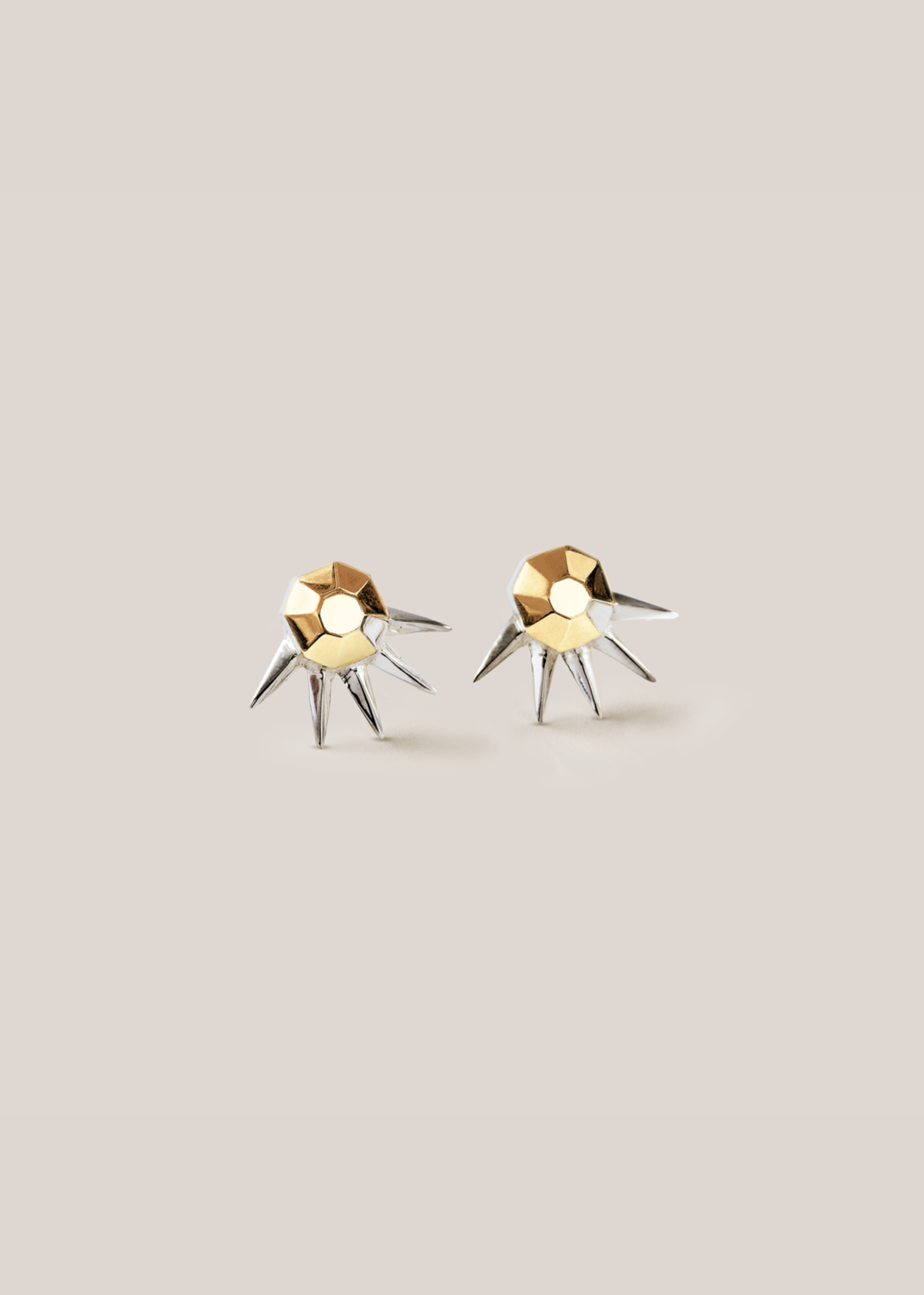 Star Gazer Earrings / silver spikes