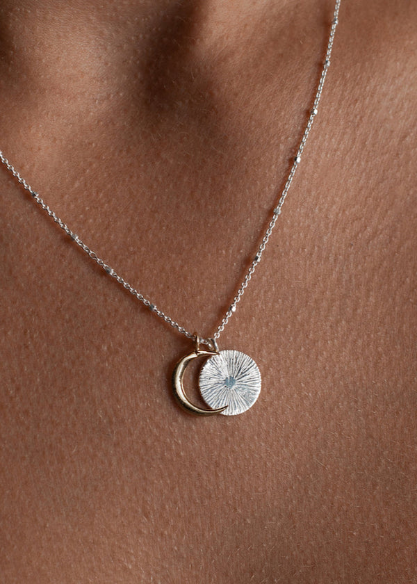 Eclipse Silver Ring Pendant Necklace main image 1