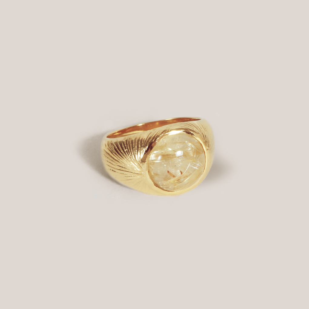 Iza Jewelry Radiance Ring GoldenQuartz gold 2